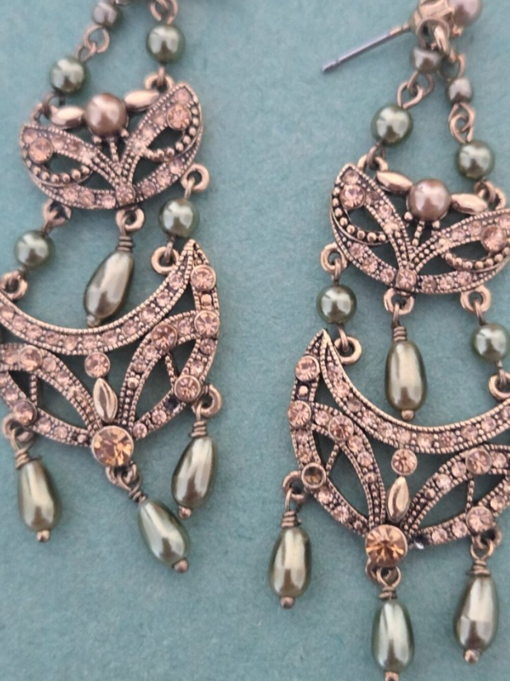 Vintage MONET Choker & Chandelier Earring Set